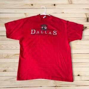 Dallas Texas T Shirt Hanes Heavyweight Red Tourist Graphic Tee